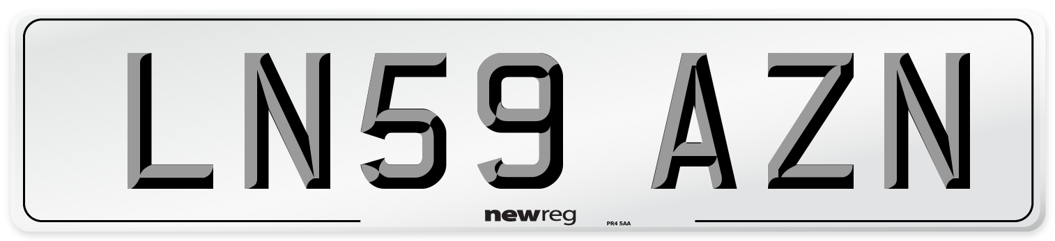LN59 AZN Number Plate from New Reg
